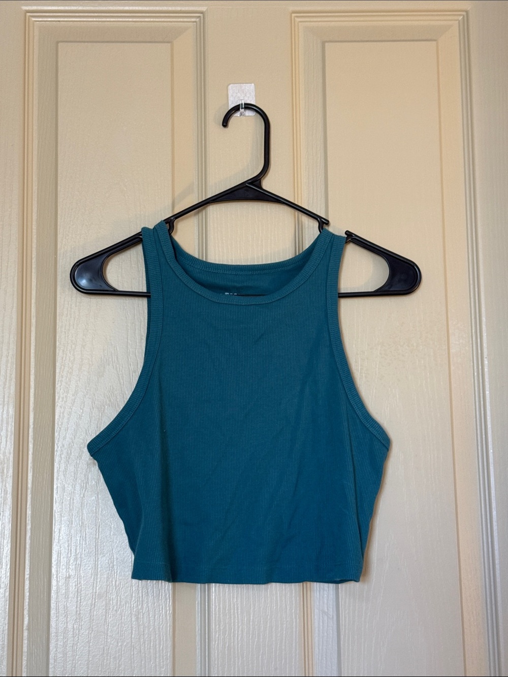 Target Teal Ribbed Cropped Tank Top